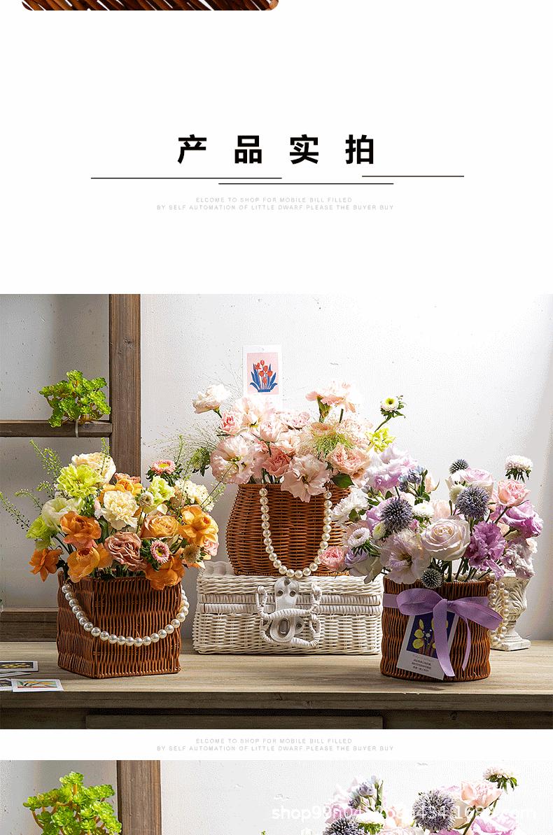 珍珠塑编花篮---臻爱花艺_06.gif