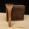 Pente Raspador de Massagem de Sândalo Dourado, Pente Pequeno Portátil para Raspagem do Couro Cabeludo e Massagem de Pontos de Acupuntura, Adequado para Todo o Corpo, Portátil e Sem Pintura