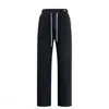 Nuevos pantalones rectos de hombre para otoño, engrosados, casuales, versátiles, modernos, con cordón, fluidos, talla grande, cómodos, largos