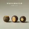 Pulseira de Agarwood com Bolsa de Contas Acessórios de Ouro 24K Acessórios de Madeira DIY Contas Espaçadoras para Pulseira Pingente Contas Individuais Contas Soltas