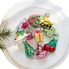Decoraciones Navideñas de Venta Caliente Transfronterizas Colgante de Vidrio Forma Irregular Árbol de Navidad Pequeño Adornos Colgantes Creativos Juego de Bolas de Vidrio