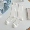 Meias Slouch Finas de Verão Estilo Miu, Meias de Cano Médio, Meias Slouch Simples Estilo Coreano para Ballet Feminino