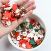 Serie Navideña de Dibujos Animados Mezclados Accesorios de Pegamento de Crema para Bricolaje Material Hecho a Mano Autoreparación Accesorios para el Cabello Funda de Teléfono Accesorios de Resina