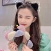 Diadema de Orejas de Gato Estilo Estrella Coreana Súper Linda Mao Mao Mao Mi Lavar Cara Linda Tridimensional Popular en Internet Antideslizante Diadema Femenina