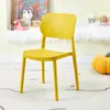 Sillas de Plástico, Sillas de Comedor Apilables Infantiles Nórdicas, Sillas Simples de Ocio con Respaldo, Sillas Creativas para Guardería al por Mayor