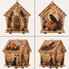 Kit de material para adorno navideño de pintura de diamantes nuevo, casa pequeña para colgar, personalizado, transfronterizo, Amazon, colgante hecho a mano DIY
