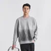También, sudadera de punto degradado con cuello redondo, colección otoño 2026, para hombre, hombros caídos, corte holgado, texturizada, de manga larga, sin capucha
