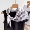 Nuevo Estilo Temperamento Cuadros 70 Pañuelo Cuadrado Pequeño Mujer Primavera y Otoño Verano Pañuelo de Seda Pañuelo Decorativo Pañuelo Perezoso Pañuelo Delgado