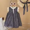 Vestido Floral de Verano para Niña con Acabado de Alta Gama, Nuevo Estilo Coreano 2026 Vestido de Princesa sin Mangas a la Moda Q2183