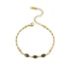 Pulsera de Acero Inoxidable Popular de Alta Venta Lujo Ligero Gama Alta Incrustada con Diamantes Zircón Marqués Personalizable Versátil Joyería para Mano