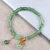 Pulsera de Moda con Flores Pequeñas, Cristal y Cinabrio Estilo Coreano, Pulsera para Chica Estudiante, Accesorio Pequeño Simple de Boutique de Nicho