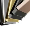 Rodapié Adhesivo Transfronterizo, Revestimiento de Pared de Acero Inoxidable, Ocultador de Juntas, Perfil de Borde, Rodapié de Acero Inoxidable 304 Cepillado Titanio Negro