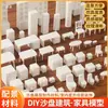 Mesa Silla Sofá Caja de Arena Muebles Miniatura DIY Hecho a Mano Modelo de Plano de Piso Interior Figura Casa de Muñecas Muebles Adornos