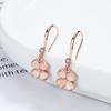 Pendientes de plata de ley 925 con forma de trébol para mujer, estilo sencillo, combinables, con diseño personalizado, 2022
