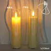 Vela Electrónica LED Recargable por USB con Control Remoto, Vaso Transparente Acrílico, Accesorio de Decoración para el Hogar en Fiestas, Luz de Ambiente
