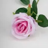 Ramo de Rosas Artificiales Tallo Único Flor Rosa Perla de Seda Decoración de Boda Accesorio de Fotografía Decoración del Hogar Flor Rosa