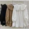 Roupas femininas plus size nova camisa para garotas cheinhas camisa de manga comprida camisa solta que cobre a barriga roupas de maternidade camisa de primavera e outono