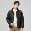 Nova Jaqueta de Plumas Leve de Inverno para Caminhada ao Ar Livre Andema para Homens, Jaqueta Casual Quente da Moda com Gola Alta e 90% de Plumas