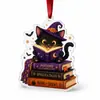 Colgante de Halloween acrílico con forma de fantasma de biblioteca transfronteriza, artículo de exhibición para sala de estar, estudio y decoración de escenas