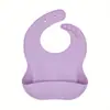 Babero de silicona para bebé, babero para comer de bebé, babero de comida impermeable ultrablando tridimensional, babero de saliva de gran tamaño para niños