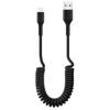 Cable de datos de resorte para automóvil compatible con carga súper rápida de 66 W, cable de carga USB, almacenamiento elástico para carga flash mijo