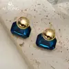 Aitong Jewelry São Brincos Ricos, Requintados, Deslumbrantes e Luxuosos, Brincos Requintados Retrô Dourados, Brincos Elegantes Franceses