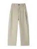 Pantalones Curvos de Corte Melard Brown para Hombre, Pantalones de Trabajo Estilo Leñador Retro Americano de Verano, Pantalones Rectos de Pierna Recta con Corte Limpio Ligeramente Acampanados