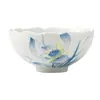 Xícara de Chá Cerâmica Azul e Branco Estilo Dinastia Tang e Song Pintada à Mão com Lótus, Conjunto de Chá Kung Fu, Xícara de Chá em Formato de Flor, Xícara Individual para Beber Chá