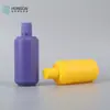 Frasco Redondo Pequeno Feito de Material PE, 300ml, com Tampa Rosqueável, Frasco Flexível para Solução de Cuidados, Condicionador de Cabelo, Loção Corporal, Frasco Plástico Vazio Recarregável