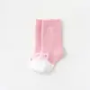 Meias de Terry Infantis Outono Inverno 2021 com Desenhos de Animais para Meninos Meninas Bebês Meia de Cano Médio Bebês 0-1-3 Espessadas Quentes