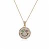 Australiano y antiguo fuentes transfronterizas de cultura hip-hop europea y estadounidense personalidad punk joyería chapado en cobre oro de 18 quilates circón collar de Smiley