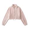 Chaqueta Deportiva Cálida de Forro Polar de Grano Olímpico Europeo y Americano de Otoño e Invierno para Mujer, Gruesa, Holgada, con Cuello Vertical Adelgazante, Suéter de Yoga tipo Cárdigan