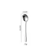 Colher de Aço Inoxidável 304, Elegante Colher Doméstica Estilo Coreano, Colher de Jantar, Popular em Restaurantes, Colher de Sopa Espessa com Cabo Longo