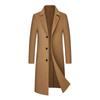 Abrigo de Lana Invierno Estilo Coreano Casual para Hombre de Longitud Media Ajustado Color Sólido Abrigo de Traje Gabardina Ligera para Hombre Negocios