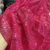 Tela de lentejuelas con bordado de malla, rayas verticales, bordado de lentejuelas, accesorios de ropa, vestido de novia de moda, tela para ropa infantil