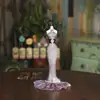 Estante de Joyería Estilo Europeo Exhibidor de Joyería Decoración Regalo Juego de Cuatro Piezas Descuento Azul Pavo Real