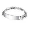 Atacado joias personalizadas em prata de lei 925 moda simples corrente tanque Joker coreano pulseira lisa masculina