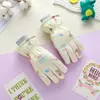 Guantes de Esquí para Niños Invierno al Aire Libre Ciclismo a Prueba de Viento y Frío Forro de Felpa Engrosados Impermeables Cálidos Guantes para Niños y Niñas