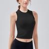 Roupas de Yoga Colete Esportivo Canelado Feminino de Verão Sem Mangas Corrida Fitness Stretch Apertado Roupa Externa Roupa Íntima de Yoga com Bojo