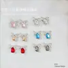 Celebridad de Internet Nuevo Estilo Lazo Diamante Octagonal Largo Cuadrado Diamante Arte de Uñas Joyería Azúcar de Roca Súper Brillante Aleación Decoración de Uñas Venta al por Mayor