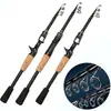 Vara Telescópica para Iscas 1.5M 1.8M 2.1M 2.4M Vara Spinning de Carbono Vara de Pesca Baitcasting 8g-25g Cabo de Madeira Equipamento de Pesca Casting
