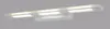 Luz frontal de espelho LED transfronteiriça, luminária de parede simples estilo nórdico para banheiro e quarto em aço inoxidável, luminária de parede para banheiro