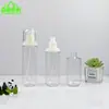 Botella Atomizadora Redonda de Fondo Redondo, Hombro Plano, Paredes Gruesas, Transparente, 100 ml - 150 ml, Botella para Loción Hidratante, Botella Dispensadora de Loción para el Cuidado de la Piel
