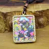 Colgante Thangka Auténtico Caja Gawa Colgante de Cuello Pintado a Mano Puro Wenchang Gongming Colgante de Caja Thangka de Nueve Colas Portátil