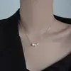 Collar de Perlas para Mujer, Diseño de Nicho de Lujo Ligero, Estilo Fresco Ins de Gama Alta, Elegante de Moda, Cadena de Clavícula Versátil y Sencilla