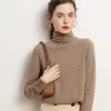 Nueva Camiseta de Punto de Cachemira para Mujer Otoño e Invierno, Prenda Lista para Usar de Primera Línea, Cuello Alto, Holgada, Cálida, Suéter Pulóver