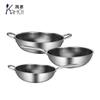 Wok Antiaderente Aço Inoxidável Colmeia Cabo Único Wok Doméstico com Cabo Destacável Fogão de Indução