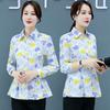 Camisa Estampada Nueva Otoño 2026 para Mujer, Manga Larga, Estilo Coreano, Corte Ajustado, Versátil, Tallas Grandes, Elegante Blusa de Gasa