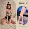 Body Sexy de Empregada com Renda e Babados Pura Desejo Cosplay Lingerie de Empregada Conjunto de Espartilho Transparente
