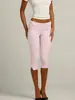Pantalones de yoga deportivos casuales de color liso estilo americano, corte ajustado, para primavera y otoño, para correr al aire libre, pantalones cortos de moda para mujer